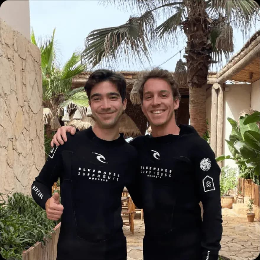 Federico and Jonas at Bluewaves Surfhouse, Morocco